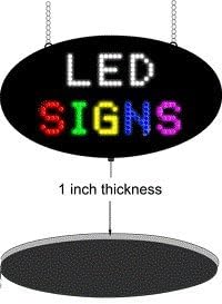 שלט חילופי מטבעות LED לתצוגות עסקיות | שלט האור אלקטרוני אופקי אופקי לעסקים | 11 H x 27 W x 1 D